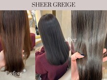 ★シアーグレージュ★[エレノア渋谷/ケアカラー/髪質改善トリートメント/縮毛矯正/ヘッドスパ/レイヤー]