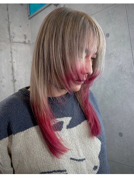 ドアベルメンズ(Door Bell Men’s) 裾カラー×デザインカラー×レイヤーカット