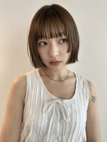 ノラ ギンザ(NORA GINZA) 【喜友名】ボブレイヤーボブ髪質改善ストレートパーマブラウン