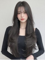 サロンドアイ(salon de i)&nbsp;韓国風ロングレイヤー × ダークグレージュ