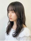 大人可愛い夏カラー◎スモーキーベージュレイヤー透明感カラー