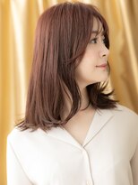 カバーヘア ブリス 志木南口駅前店(COVER HAIR bliss)&nbsp;シアーバングミルクティーピンクロングウルフカット20代30代W
