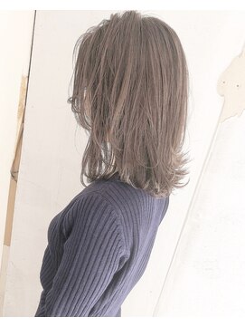 ヘアーアンドアトリエ マール(Hair&Atelier Marl) 【Marl】ラベンダーベージュカラーの切りっぱなしボブ♪