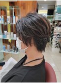 30代40代50代◎大人可愛いウルフレイヤーくびれ丸みショートボブ