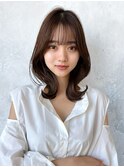 10代20代30代 韓国風くびれヘア 鎖骨下ミディ 【るなstyle】