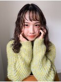 産毛ハイライト　スパイラルパーマ　前髪パーマ