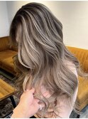 超可愛い!モテギャル バレイヤージュ_white ash beige_