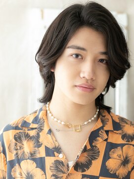 モッズヘアメン 札幌月寒店(mod's hair men) Cカールでルーズなかきあげバングメンズロングウルフｆ札幌月寒