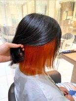アッシュ 中山店(Ash)&nbsp;オレンジインナーカラー×ボブ