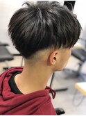 メンズショート×フェード