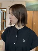 ボブ/切りっぱなし/ウエットヘア/オリーブベージュ立川40