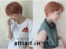 ☆マッシュショート/ハンサムショート☆オレンジベースのハイトーンカラーショート/マッシュショート/