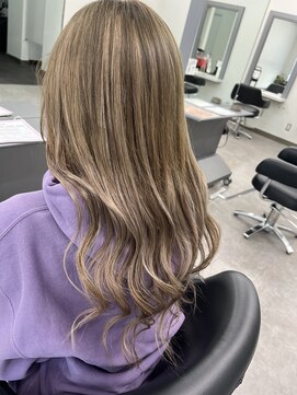 ガルボヘアー 桟橋店(garbo hair) プルシールエクステ　ハイトーン　ミックスカラー　ロング