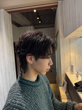 アクシー ヘアーアンドメイク(AXY HAIR&MAKE) フェザーマッシュツイストパーマソフトツーブロックコンマヘア