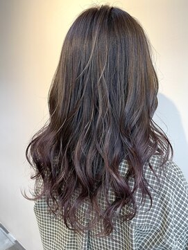 シーン(seen.) ロングウルフ × ピンクグラデーション