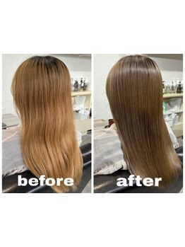 【理想の色味を実現】ブリーチなしのダブルカラーなど、透明感のあるトレンドカラーに