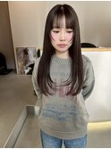 20代30代/顔まわりレイヤー/透明感カラー