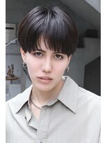 ネイビー(NAVY)&nbsp;ワックスなし！　パーマで決まるナチュラルプレーンマッシュ