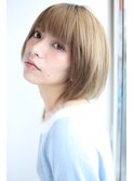 #透明感#ハイトーン#ボブ#前髪ぱっつん#ストレート#美容室#静岡