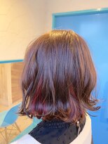 アトリエコパン(atelier copan) インナーカラーレッドピンクボブ