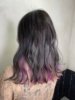 オースト ヘアー ステラ 新宿店(Aust hair Stella)&nbsp;インナーラベンダー× ダークグレー  kizashi