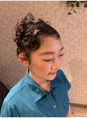 ベリーショートアレンジ和可愛いヘア