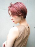 チェリーピンク　ハンサムショート