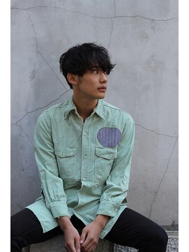 ブークル(boucle) 外国人風前下がり無造作パーママッシュ