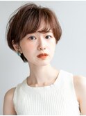 【terrace】大人ショートボブ/白髪ぼかし/ペールベージュ