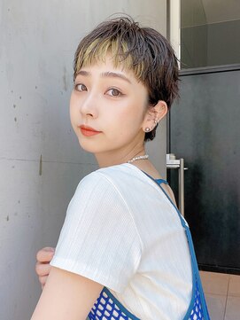 アルバム 銀座(ALBUM GINZA) オン眉パーマスタイル_ホワイトグレージュネビージュ_29242