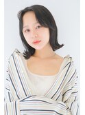 地毛風カラー大人かわいい小顔センターパート外ハネボブ<青山>