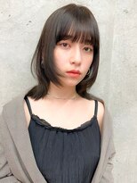オーブ ヘアー エルナ 仙台東口店(AUBE HAIR elna)&nbsp;顔まわりレイヤーミディ/20代30代40代/外ハネ/ワイドバング