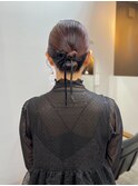 お呼ばれアレンジ♪20代30代40代大人可愛いタイトリボンアレンジ