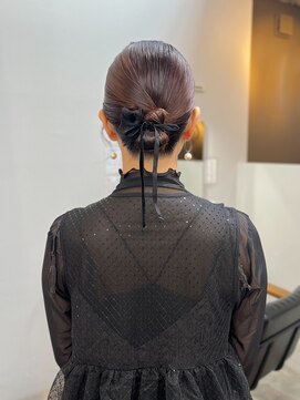 ヌープヘアーアイス(NUUP.hair ici) お呼ばれアレンジ♪20代30代40代大人可愛いタイトリボンアレンジ