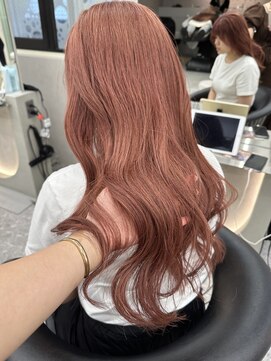 ロンド マーレ 天神大名店(Lond mare) ピンクブラウン/暖色カラー/カシスピンク/韓国ヘア/顔周りカット