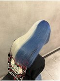 ホワイト×ビビットブルーツートンカラー