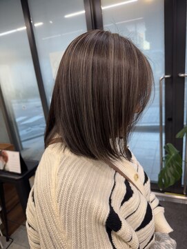 エガオ 藤沢店(EGAO) 細めグレージュハイライト