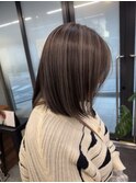 細めグレージュハイライト
