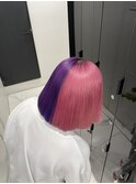 ピンクパープルツートン
