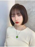 ミニウルフ黒染め髪質改善縮毛矯正酸性ストレートレイヤー/池袋