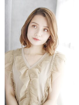 シュシュット(chouchoute) 夏美髪質改善アプリコットオレンジハイライトカラーくびれヘア98