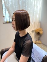 ワ ヘアー(wa-hair)&nbsp;くるみちゃん風ハッシュボブ ローズブラウン 髪質改善メテオカラ