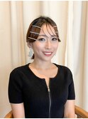 ピンアレンジ・ラインストーンメイク・束感前髪