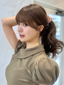 レイリー 原宿 表参道(Rayreee) 【C】骨格別小顔になれる顔まわりカット透明感グレージュ