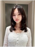 髪質改善縮毛矯正レイヤーカット顔周り韓国艶髪仙台