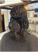 大人かわいいハーフアップ