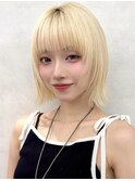 新杉田レイヤーカット韓国ダブルカラー顔周り前髪カットボブ