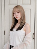 アロマ ヘアー ルーム 新宿3号店(AROMA hair room)&nbsp;ケアブリーチ/インナーカラー/顔まわりレイヤー/前髪カット/新宿