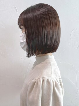 アイティー バイ アルバム 浦和店(IT by ALBUM) シンプルボブ_ミニウルフテラコッタくすみブルー_ba356481