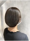 モノグレージュカラー×ミニボブ☆